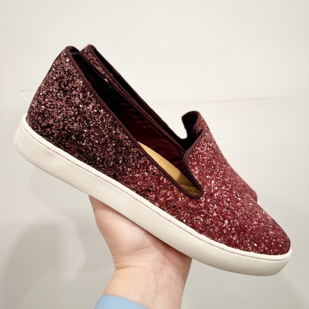 Birdies Slip-On Ombre Glitter Shoe Red Size 6.5